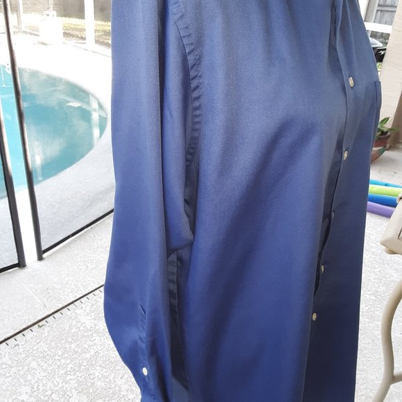 Van Heusen Blue Dress Shirt 16 32/33 - Picture 2 of 6